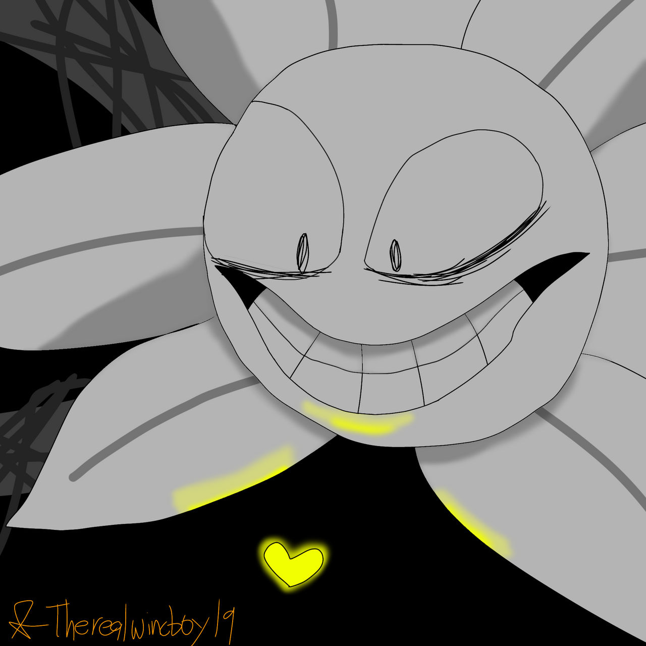 Meta Flowy I Drew Meta Flowey from Undertale Yellow by Therealwincboy19 on DeviantArt