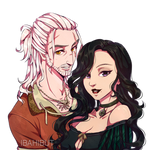 Geralt and Yen by ibahibut