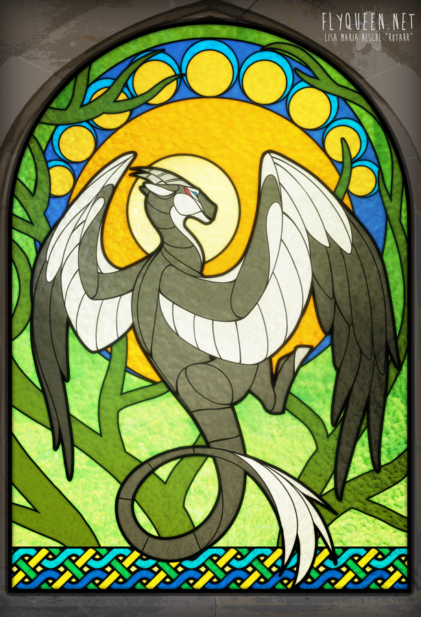 Forest Guardian Stained Glass Window [Commission]