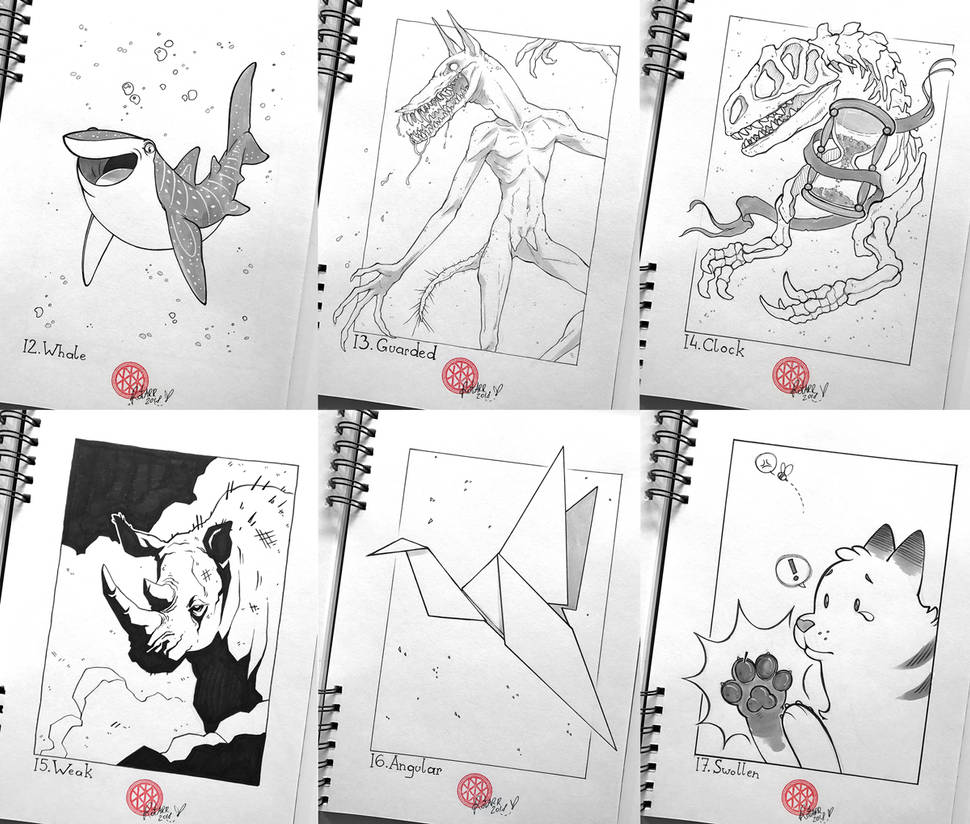 Inktober 2018 12-17 by FlyQueen