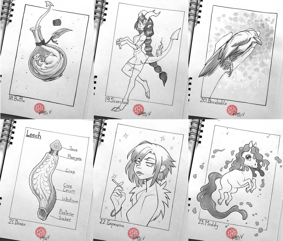 Inktober 2018 18-23 by FlyQueen