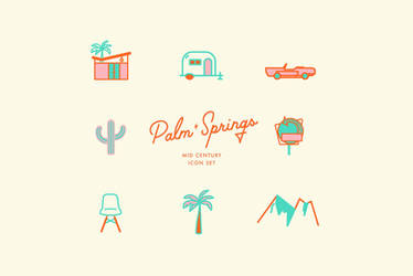 Palm Springs Icon Set