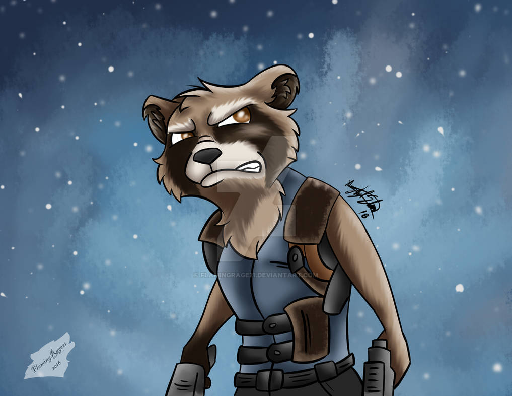 Rocket Raccoon by FlamingRage21 on DeviantArt
