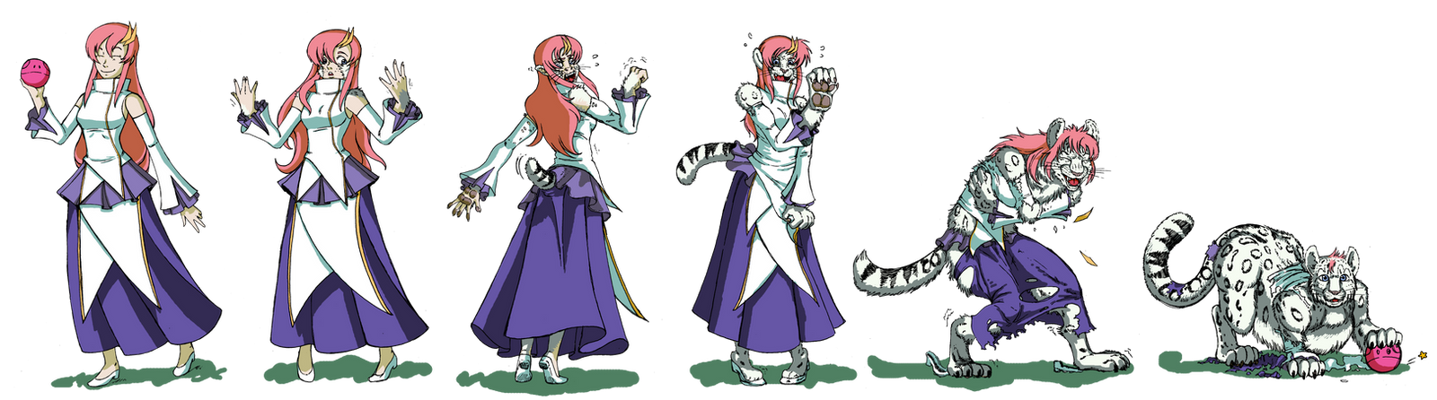 Leopard Traformation -CM- Lacus Snow Leopard TF by SutibaruArt on DeviantArt