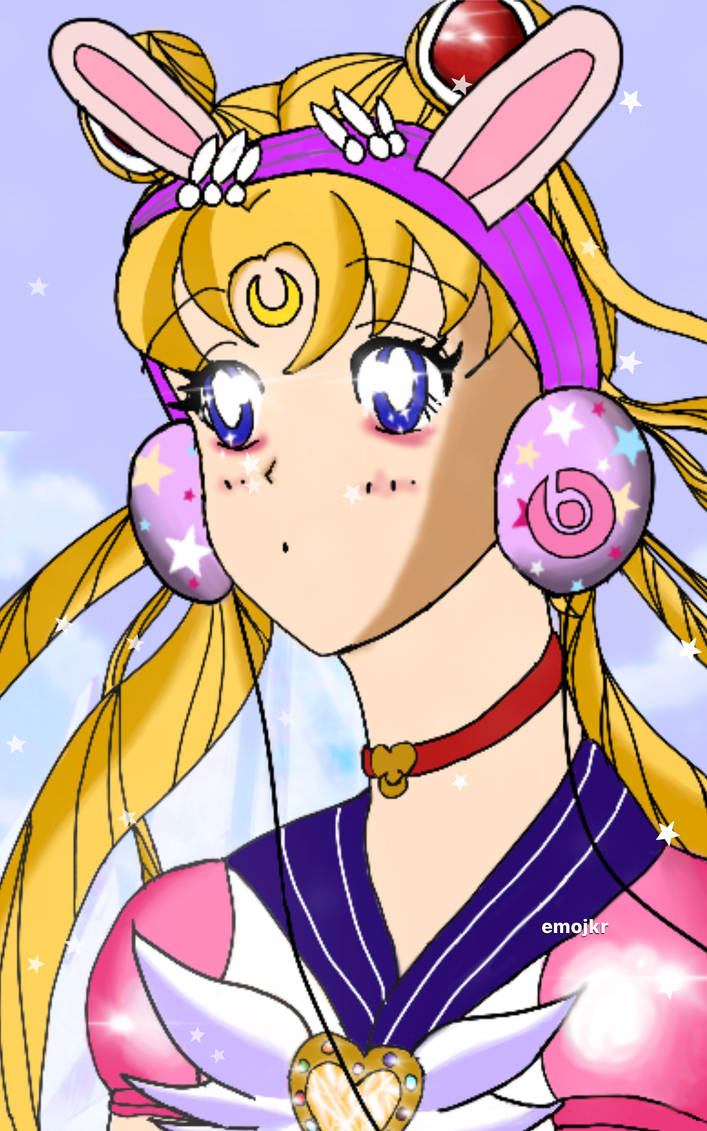 usagi with bunny themed beats by alleycat923 on DeviantArt