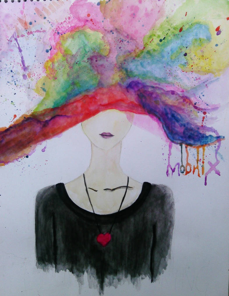 Thinking Paintings Abstract over thinking -abstract-Painting watercolors by moonix-20 on DeviantArt