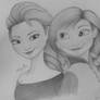 Elsa and Anna - drawing-