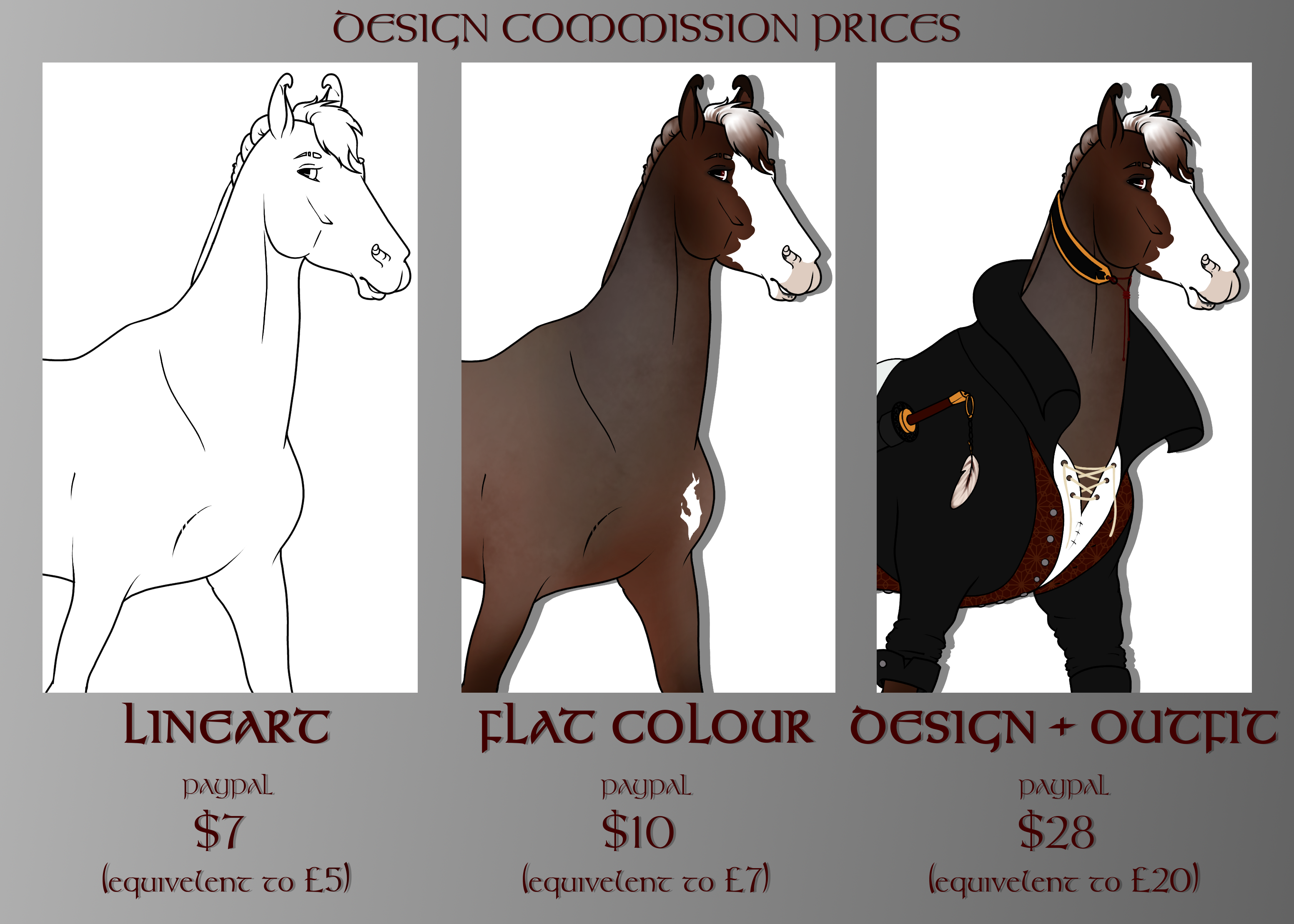 DESIGN COMMISSION PRICES