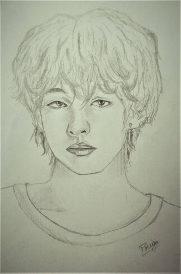 BTS V kim taehyung pencil drawing by heidrawing on DeviantArt