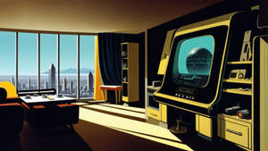 Vintage Sci-Fi Apartment - Home Computer
