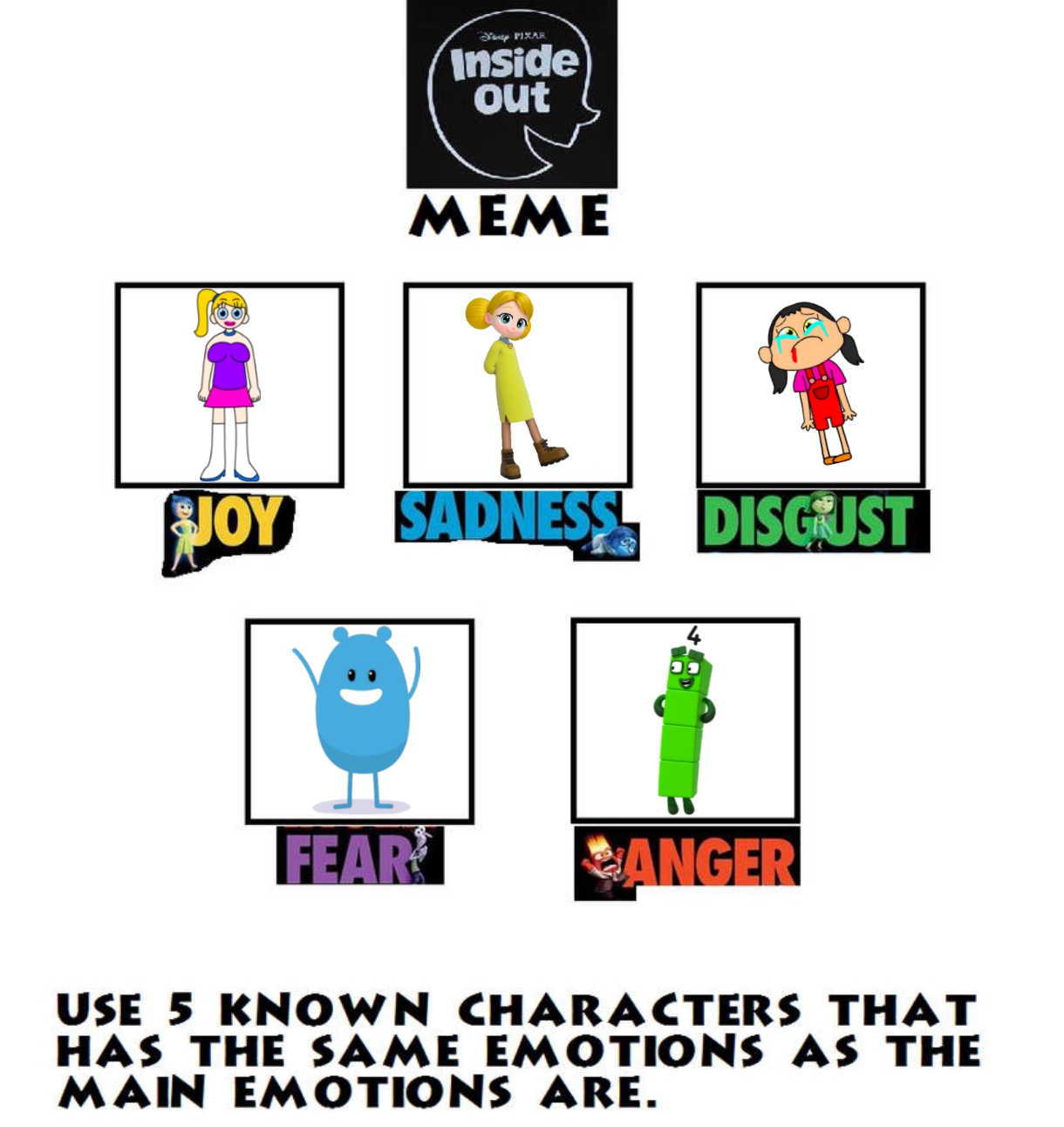 Inside Out Cast Meme Style Artwork by Nicole-2009 on DeviantArt