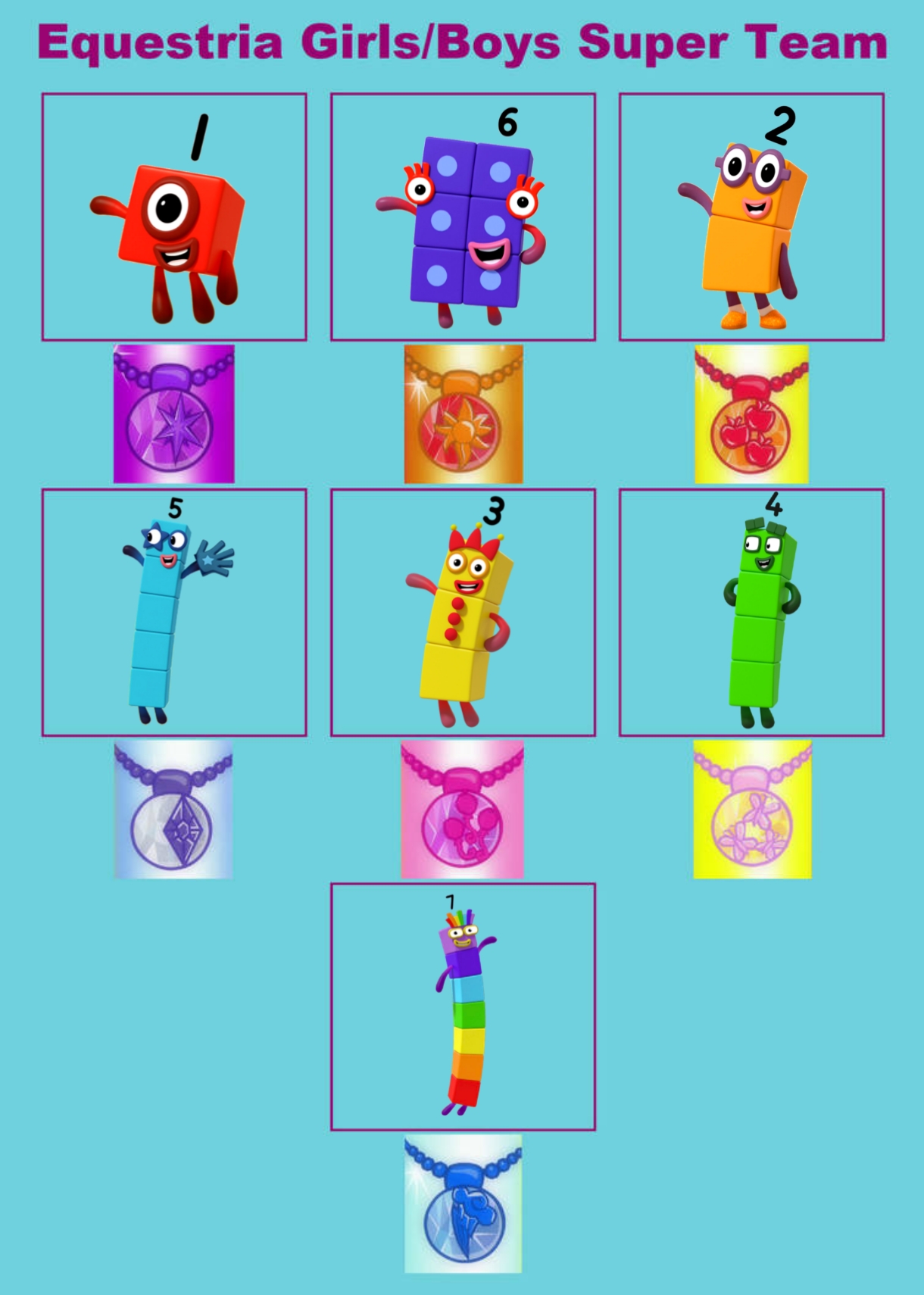 Numberblocks Equestria Girls/Boys Super Team by Nicole-2009 on DeviantArt