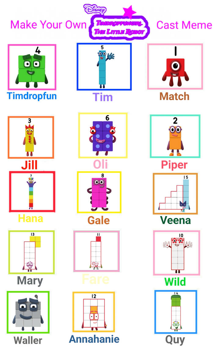 Timdropfungirl Cast Meme Numberblocks by Nicole-2009 on DeviantArt