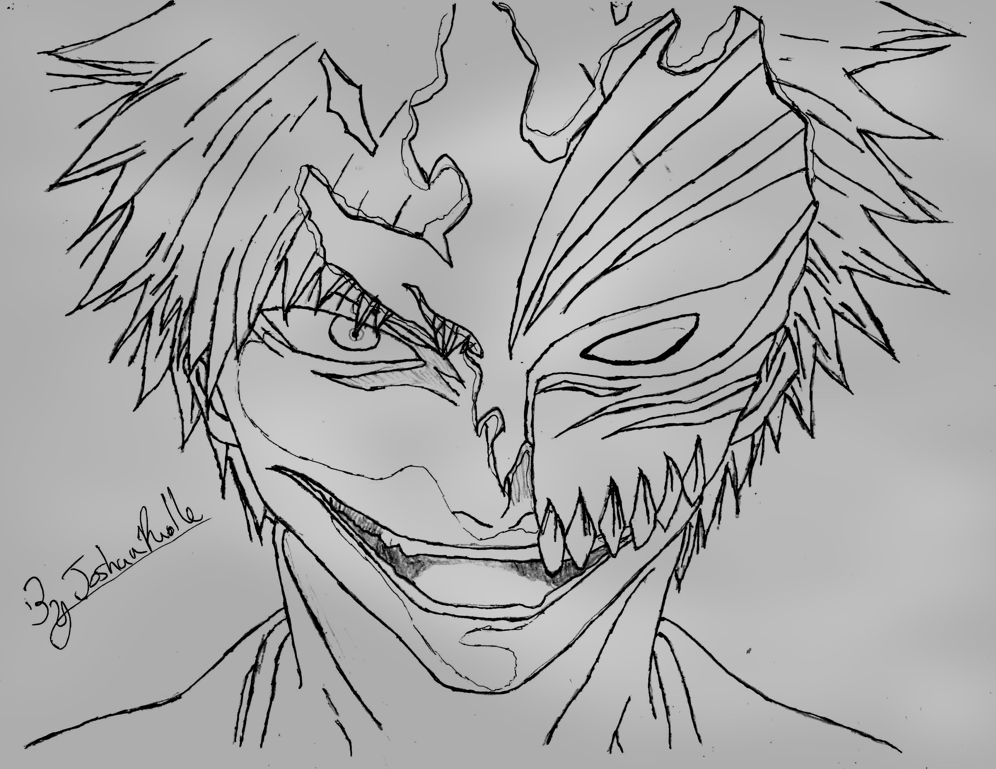 Ichigo 2 Face Half Demon Form By Darklarvagoku On Deviantart Ichigo 2 Face Half Demon Form By Darklarvagoku On Deviantart