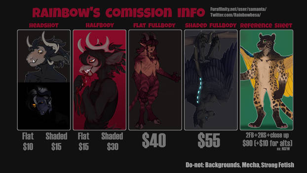 Commission Price Sheet (2023 update)