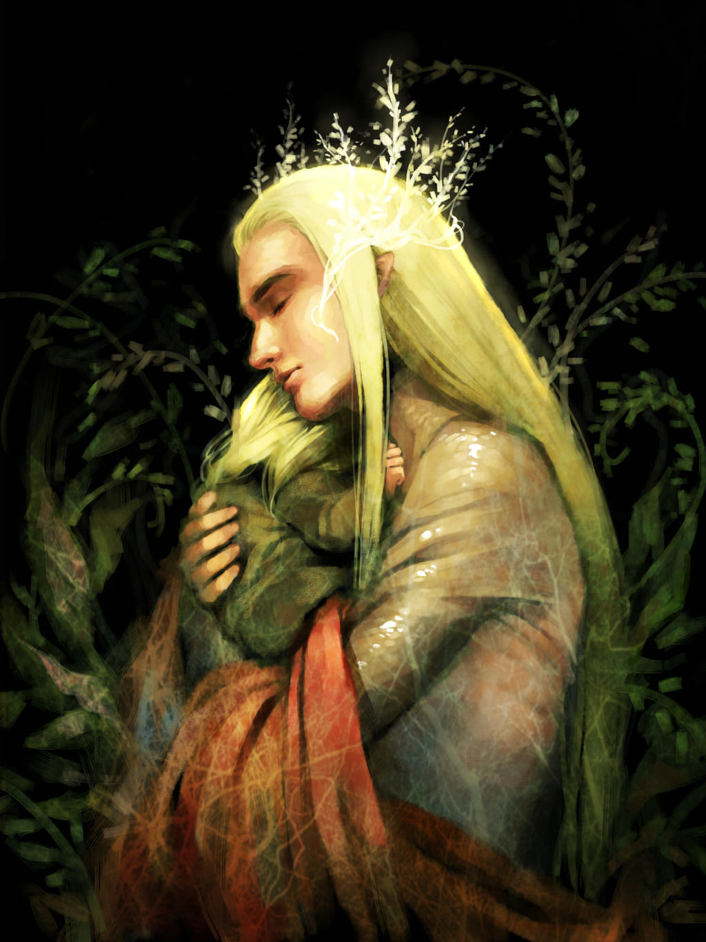 Thranduil and young Legolas