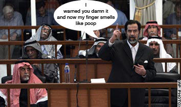 Saddam Poopy Finger