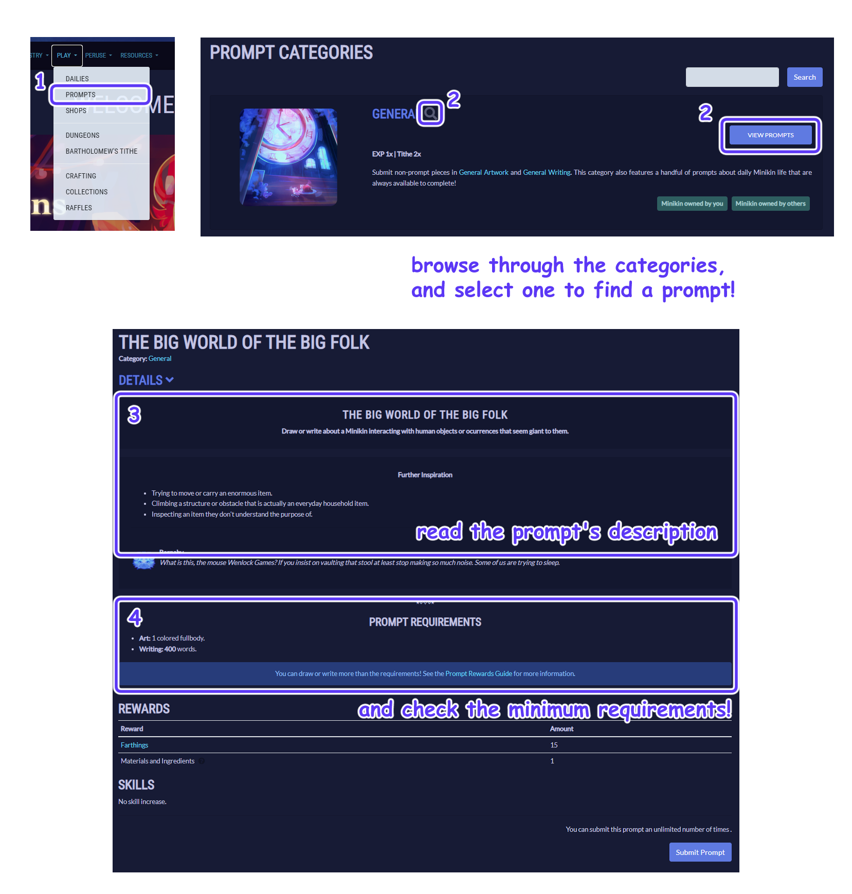 Locating Prompts