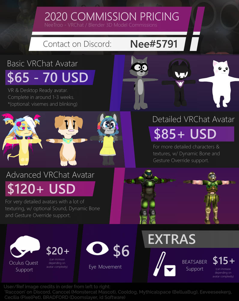 Vrchat Modol VRChat / Blender 3D Model Commissions by neetroo on DeviantArt