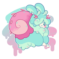 personal bun: floral snail!