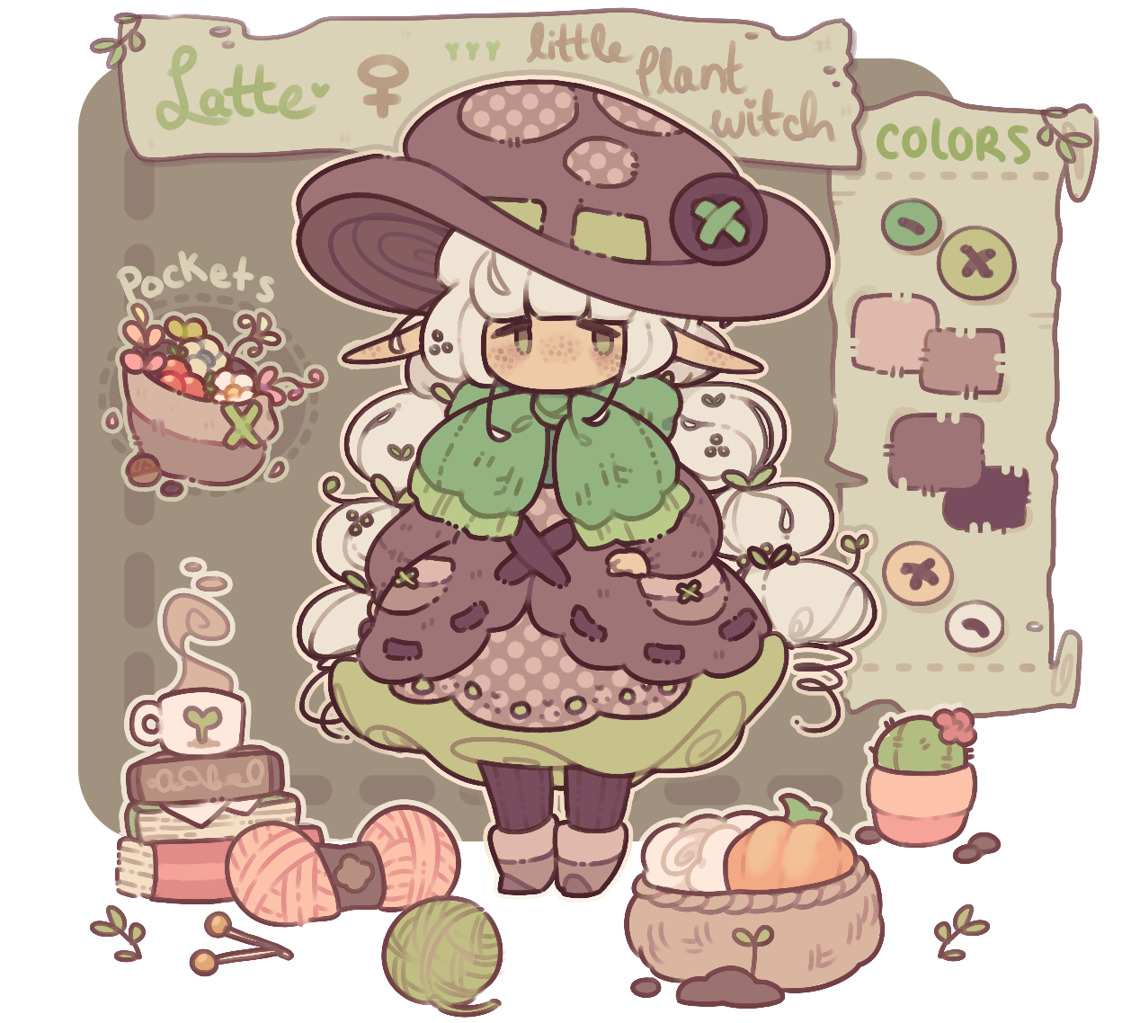 latte - little plant witch - reference