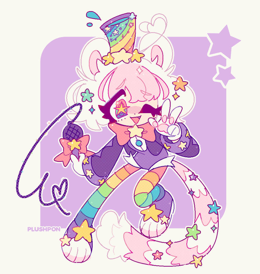 redesign| the rainbow circus lioness ringleader! by plushpon on DeviantArt