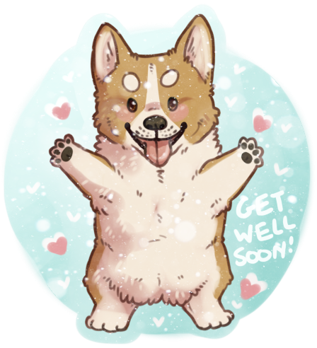 Get Well Soon Corgi