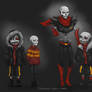 UnderFell skelefamily - before and after