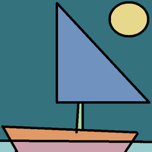 sailboat made out of basic shapes