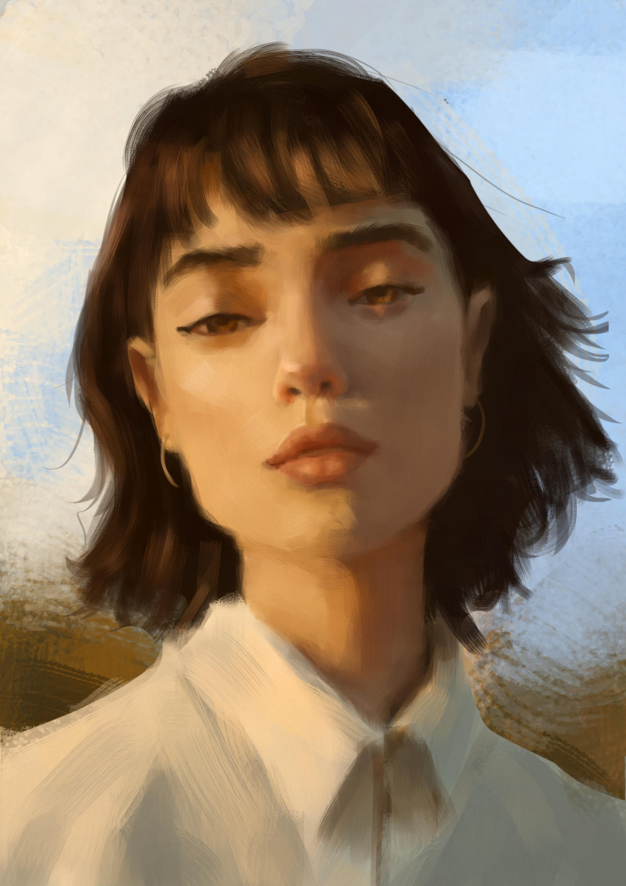 Sunlight portrait study by marcomacedoart on DeviantArt
