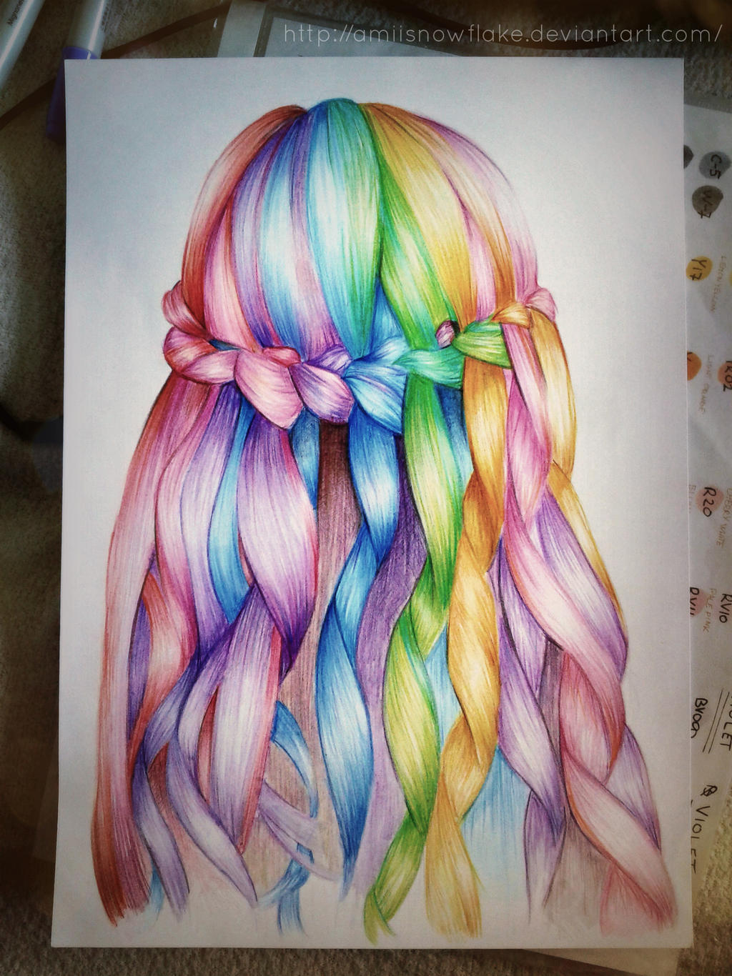 Rainbow hair by AmiiSnowflake on DeviantArt