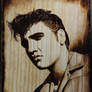 Elvis Wood Burned Portrait