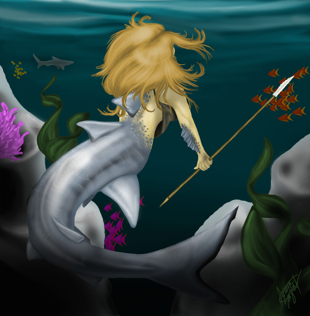 Mermaid Ride Shark Shark Mermaid by Dudelings15 on DeviantArt