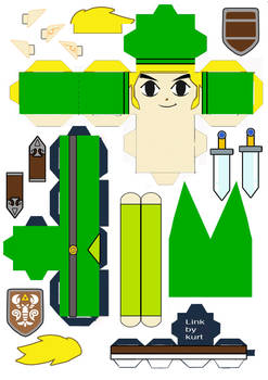 Legend of Zelda Link Phantom Hourglass cubeecraft