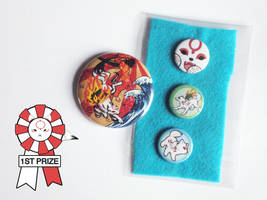 scarykurt's Okami Cubee Comp 1st Prize buttons