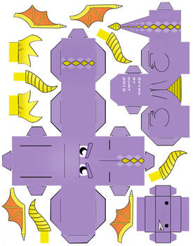 Spyro Cubeecraft papercraft