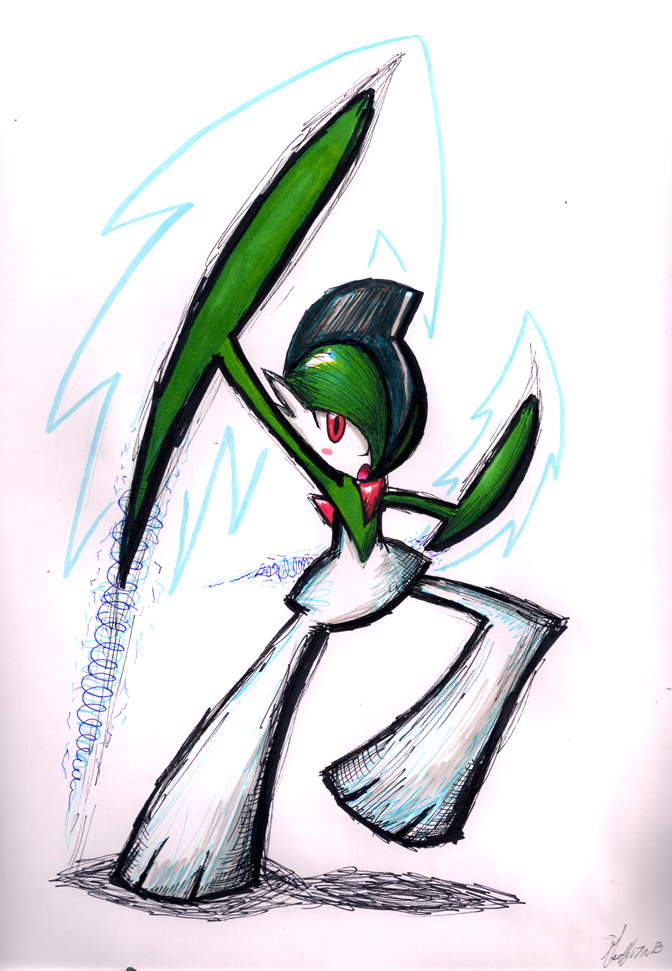 Gallade, use PSYCHO CUTTER