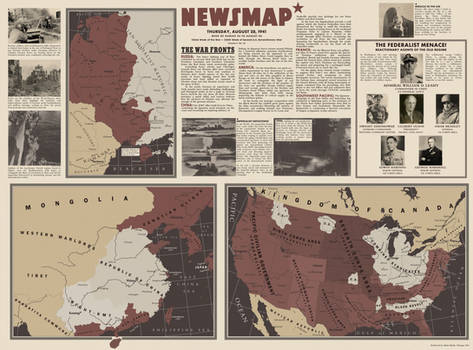 Newsmap, August 1941 (Kaiserreich scenario)