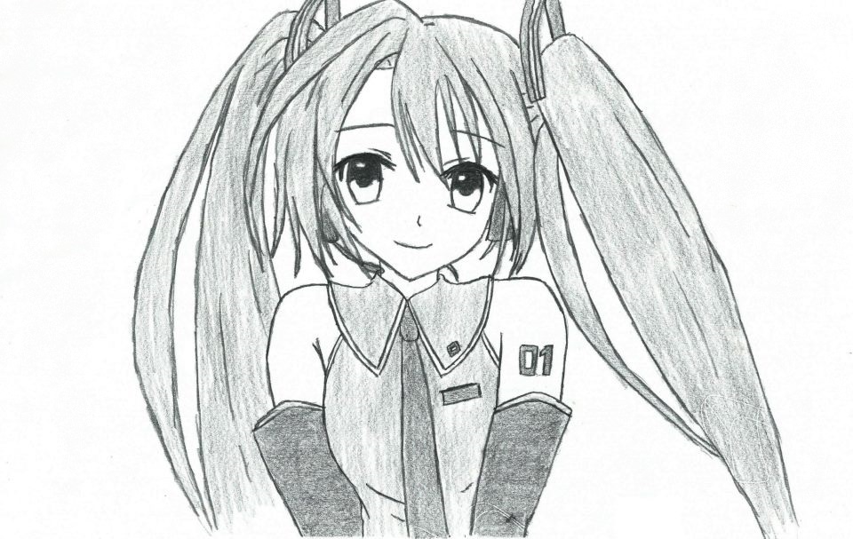 Hatsune Miku Vocaloid Anime speed drawing by draw2night on DeviantArt