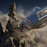 Jupiter 2 collide with rock tower