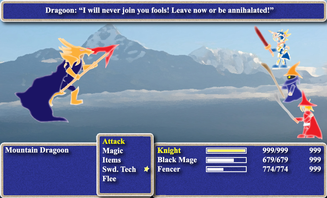 Final Fantasy Battle Scene