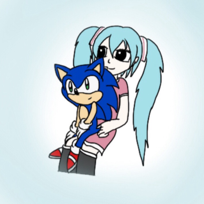 Sonic And Hatsune Miku By Littleyellowkitsune On Deviantart