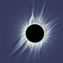 Sun eclipsed, corona visible