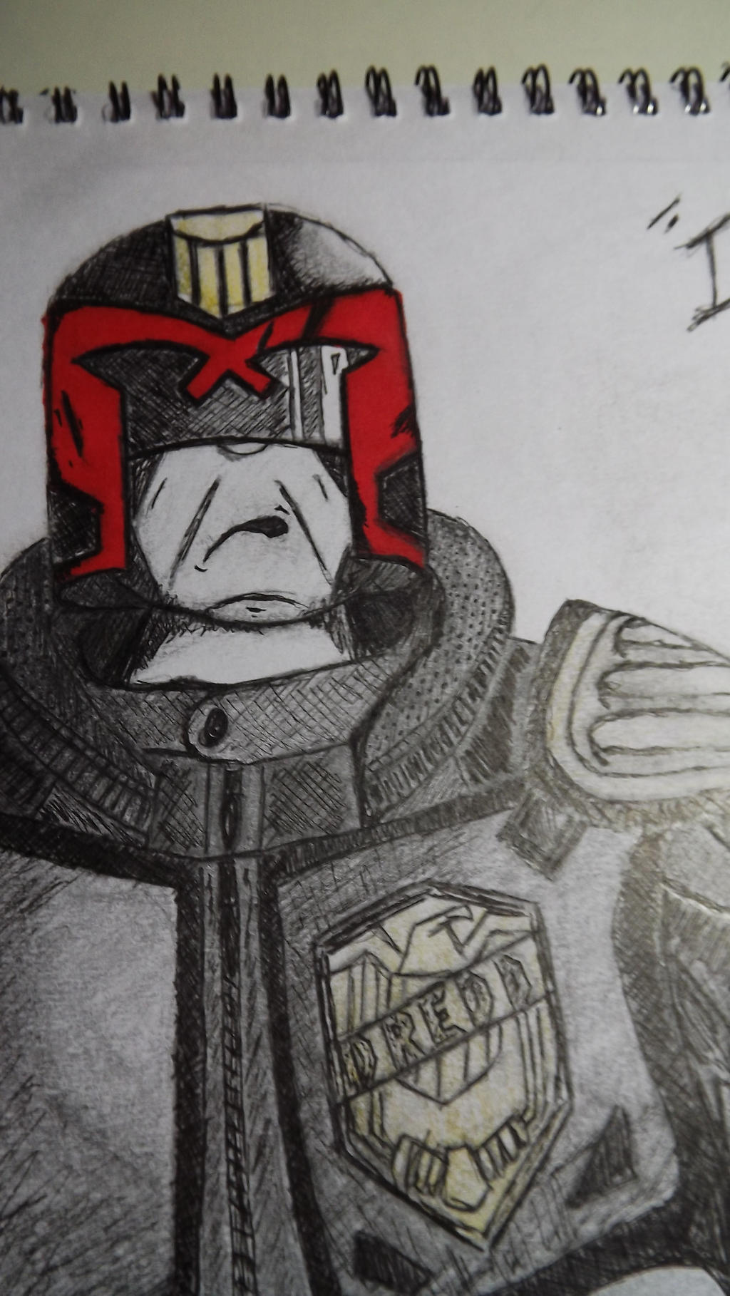 Judge Dredd Sketch (Close-up)