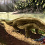 Titanophoneus eats its prey tryphosuchus.