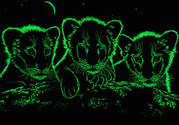 Lion Cubs Puzzle Glow