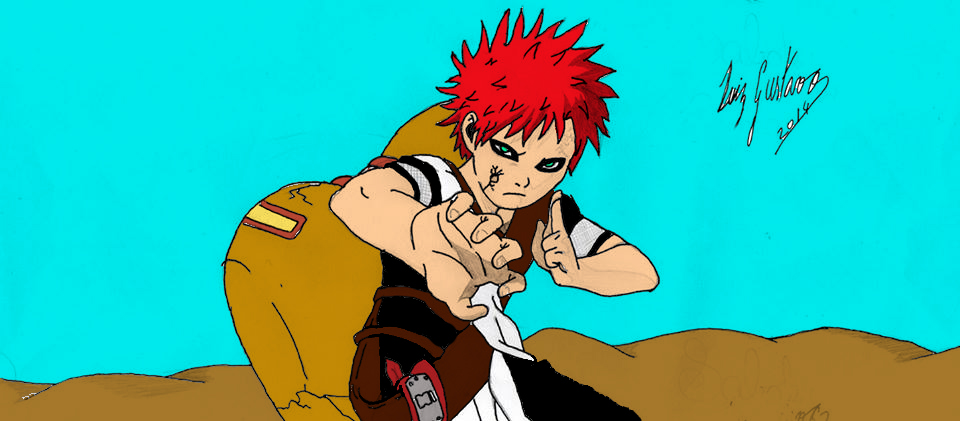 Gaara Letf hand Drawing by annareru on DeviantArt