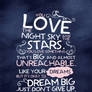 Night Sky and Stars | Typography