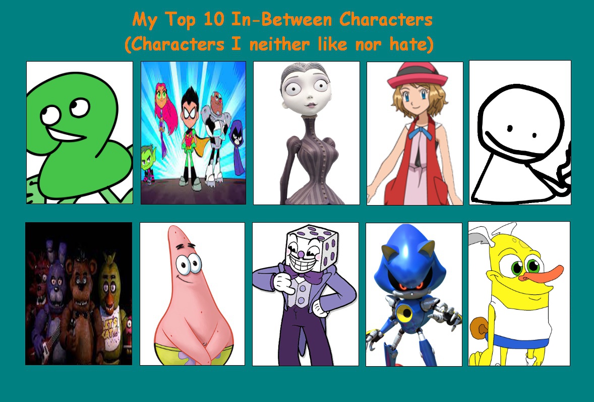 Top 10 In-Between Characters by lamprini1234 on DeviantArt