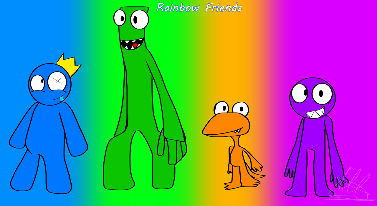 Rainbow Friends (Blue, Green, Purple And Orange) by jochusillos on  DeviantArt
